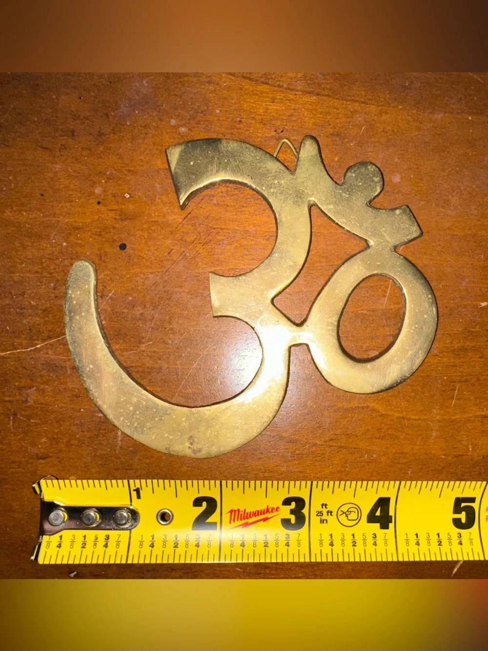 Solid Brass Om Wall Accent Home Wall Decor Sacred Om Brass Made in India